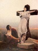 Max, Gabriel Cornelius von A Christian Martyr on the Cross oil on canvas